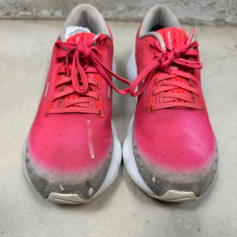 Brooks Glycerin 20 Womens Pink White Running Shoes 1203691B672 Size 10 Medium B